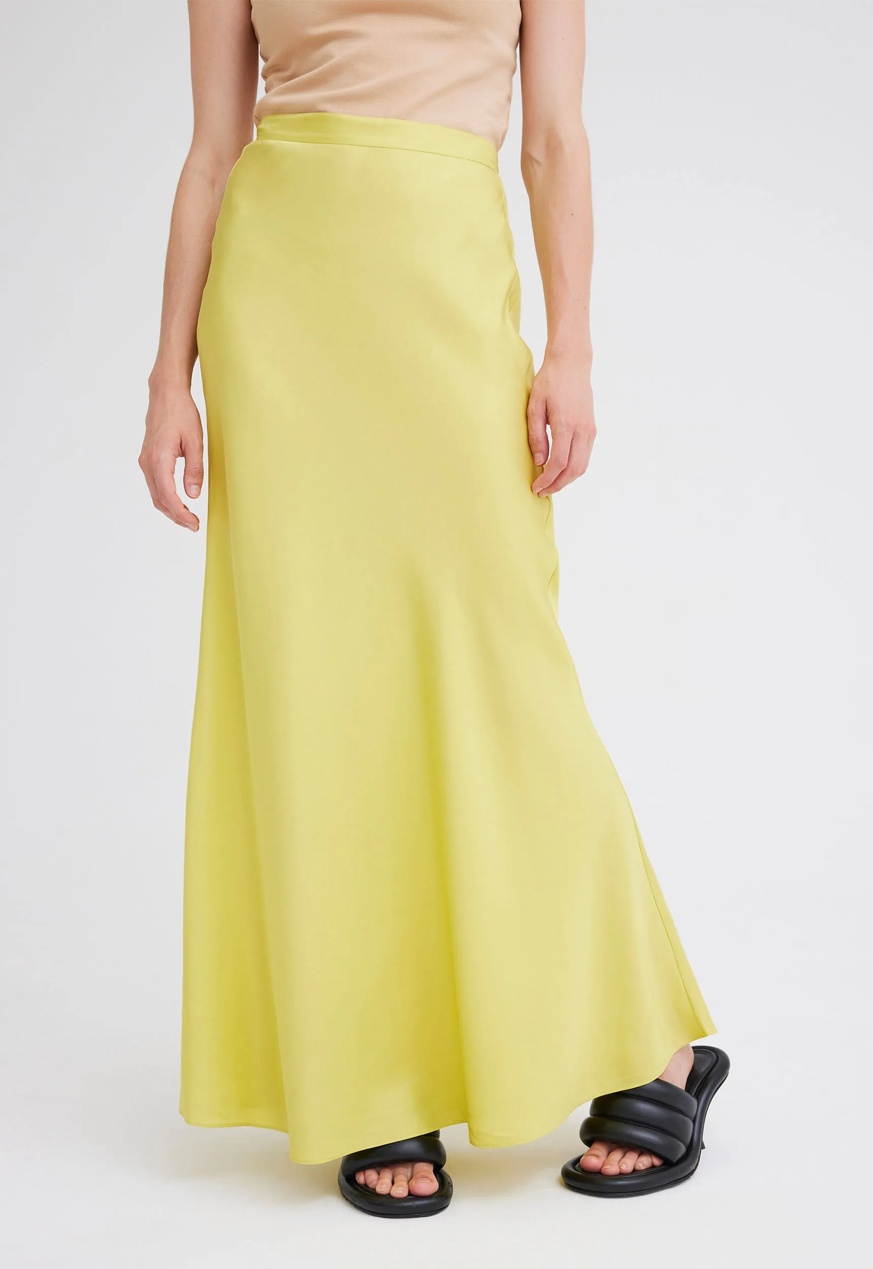 Wick Silk Maxi Skirt - Homer Yellow