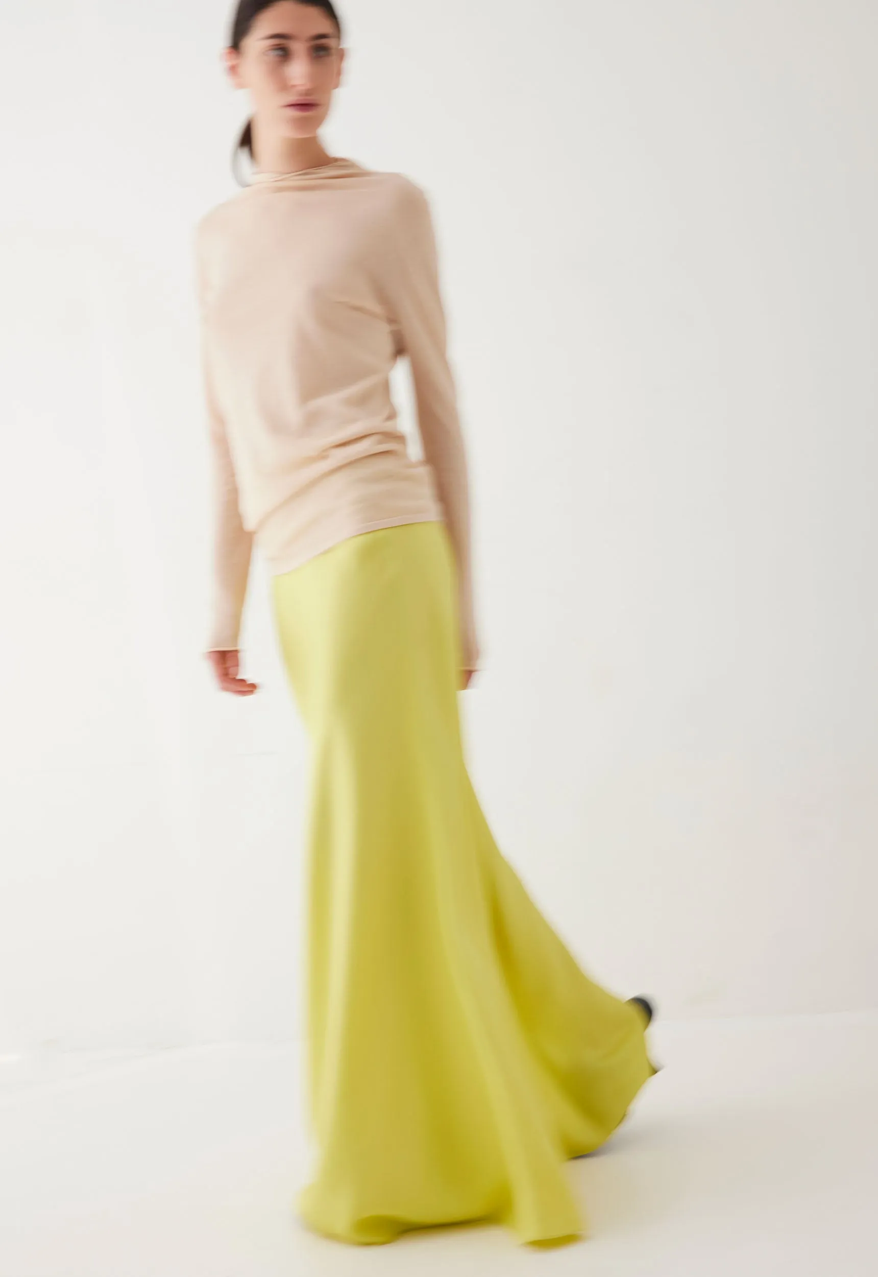 Wick Silk Maxi Skirt - Homer Yellow