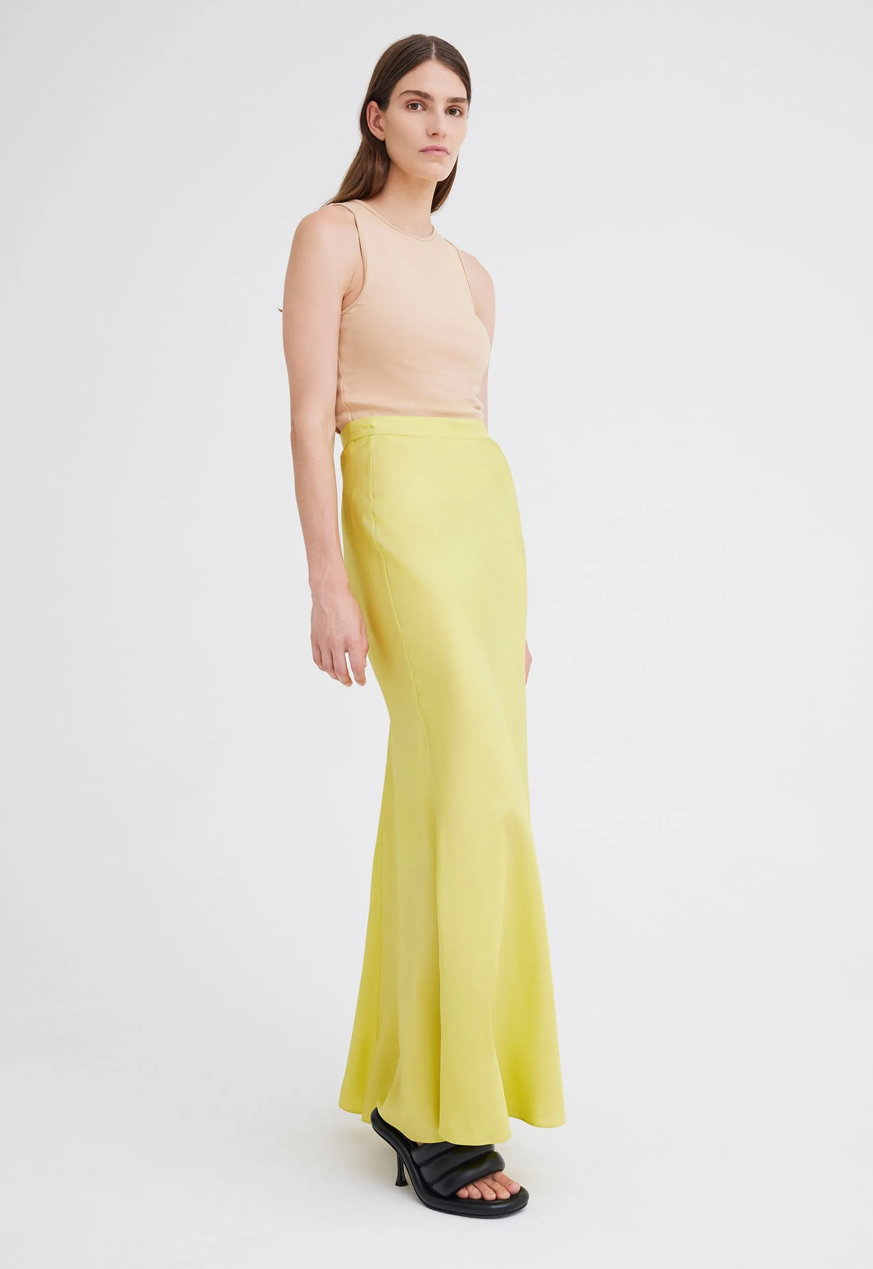 Wick Silk Maxi Skirt - Homer Yellow