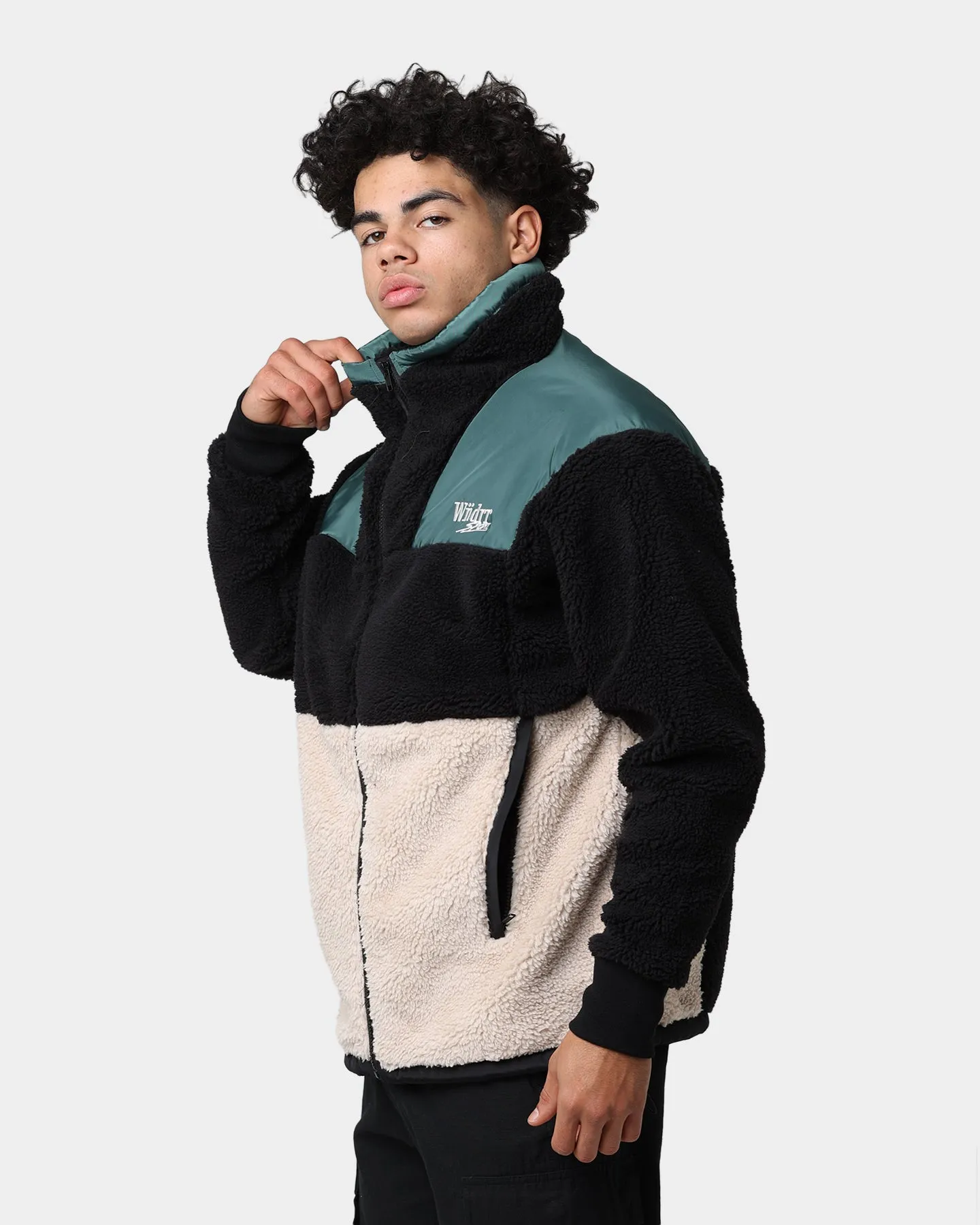 WNDRR Wid It Sherpa Jacket Black