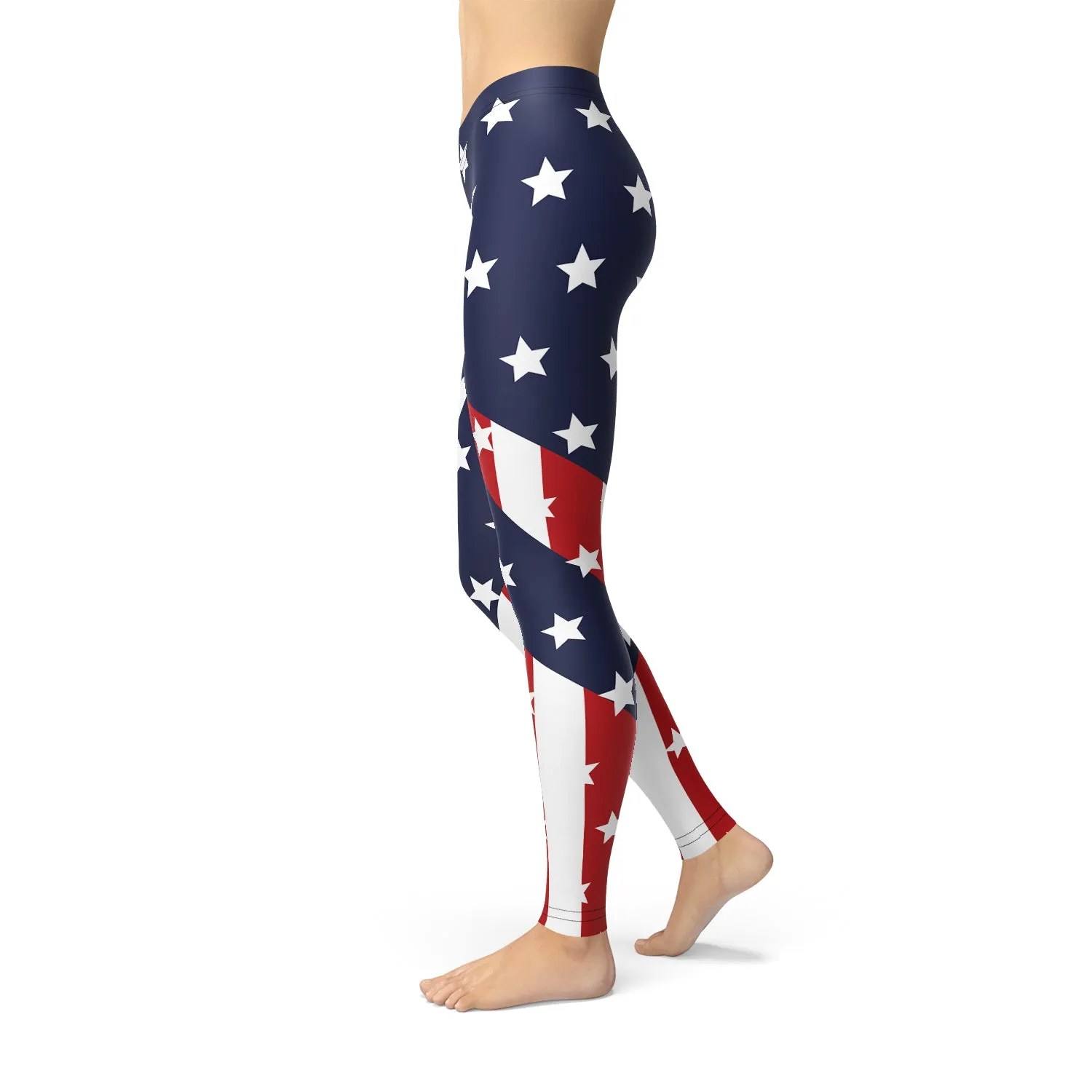 Womens American Flag Leggings