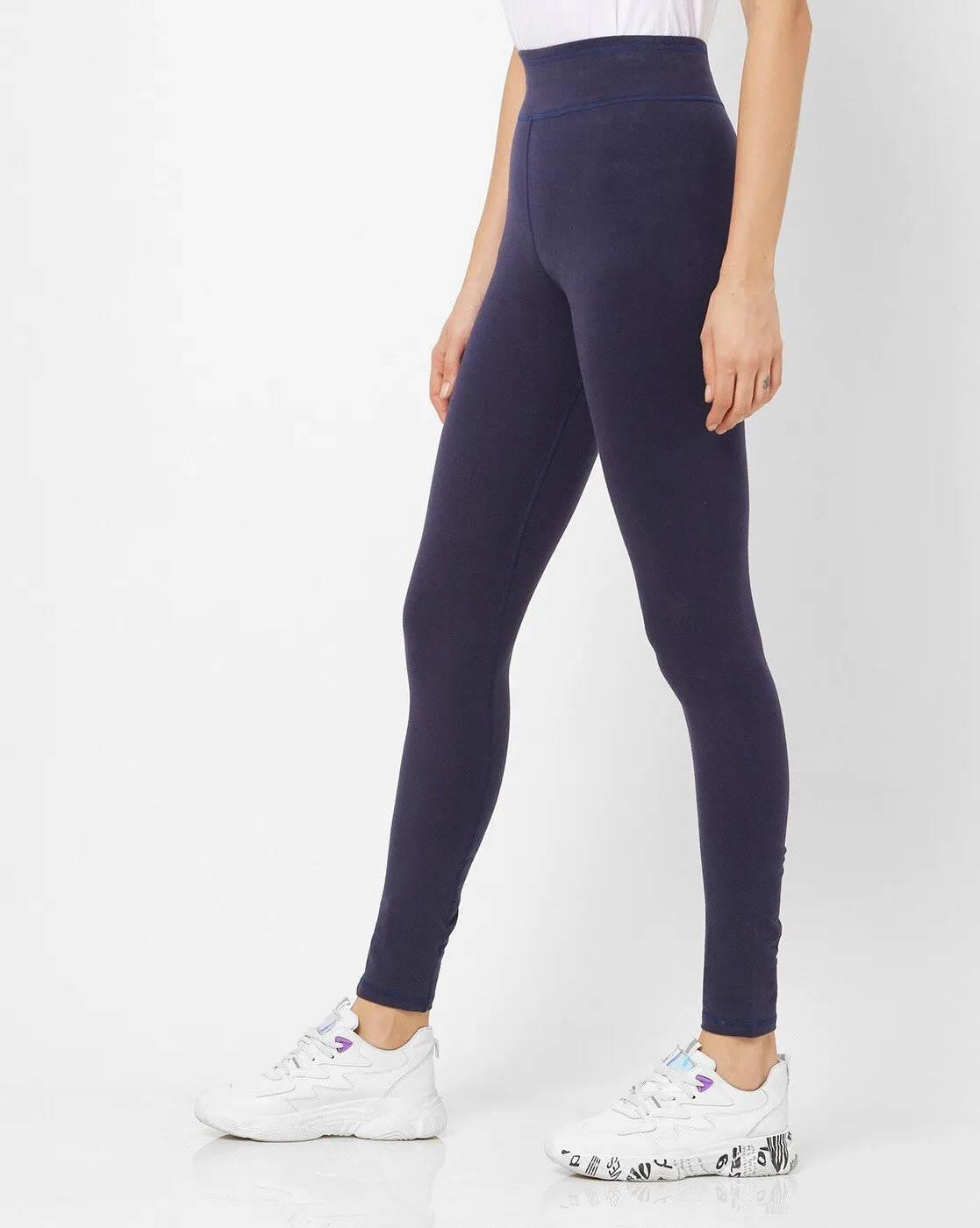 Women's Cotton Stretch Ankle length Legging Dark blue