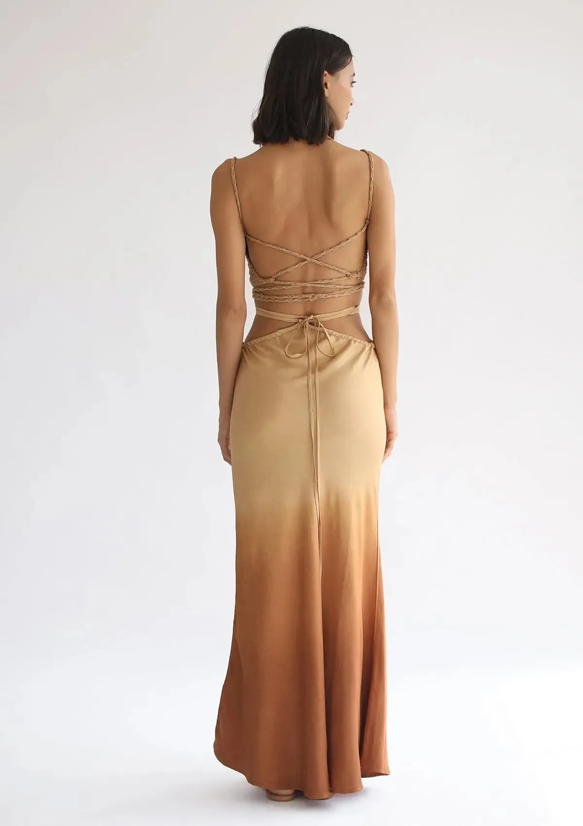 YARA MAXI SKIRT - INCA GOLD OMBRE