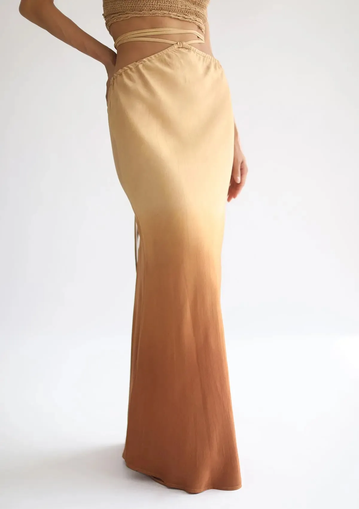 YARA MAXI SKIRT - INCA GOLD OMBRE